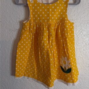 Yellow Polka Dot Daisy Sundress • Toddler Girl 18–24M